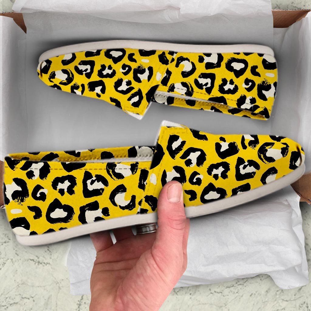 Yellow Leopard Canvas Shoes-grizzshop