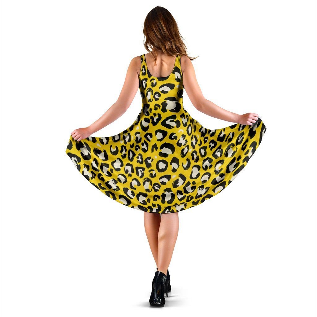 Yellow Leopard Dress-grizzshop