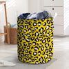 Yellow Leopard Laundry Basket-grizzshop