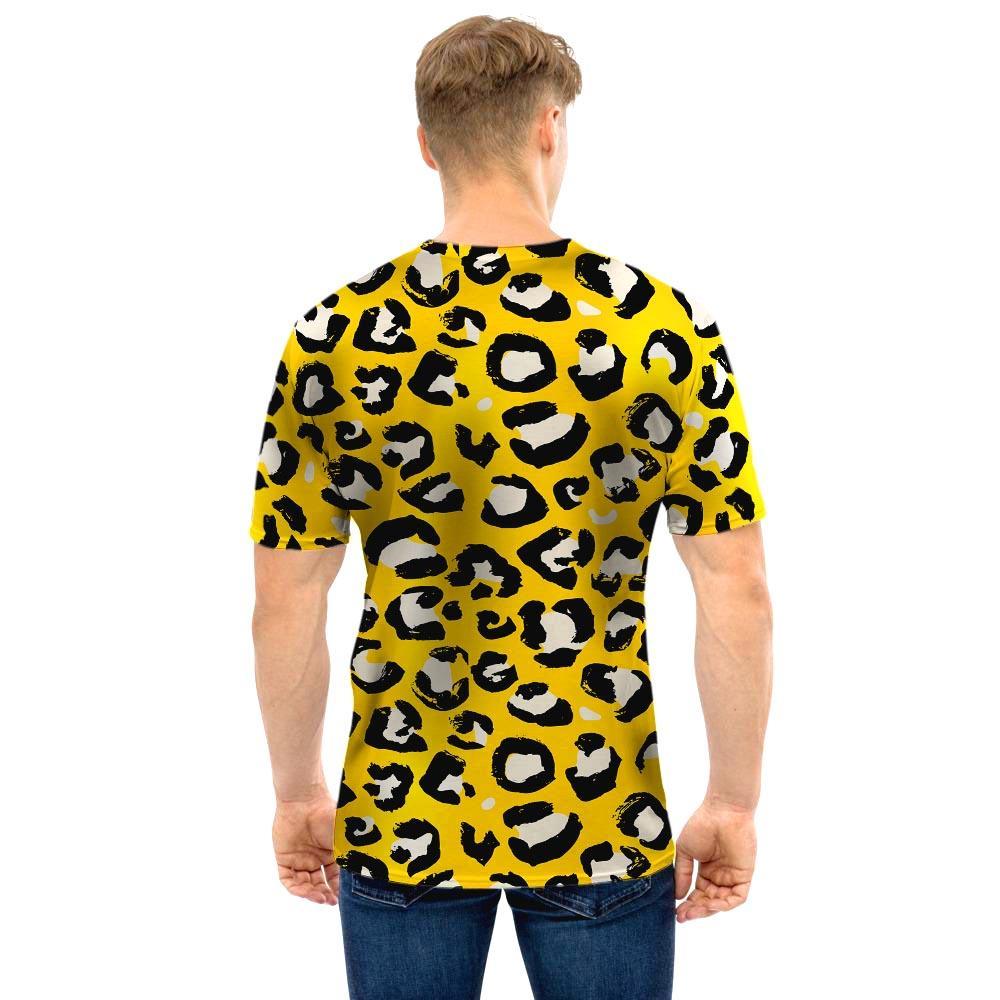 Yellow Leopard Men T Shirt-grizzshop