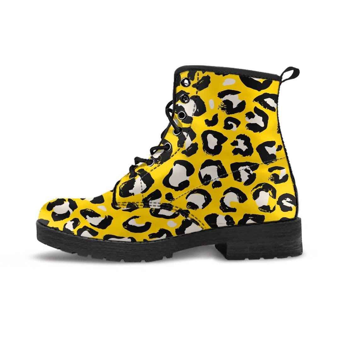 Yellow Leopard Men's Boots-grizzshop