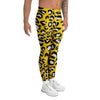 Yellow Leopard Men's Leggings-grizzshop