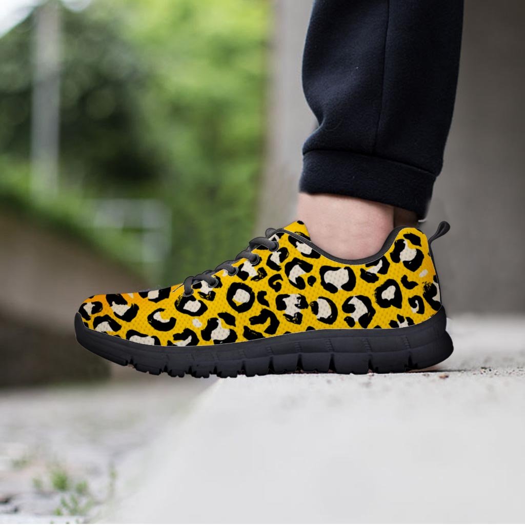 Yellow Leopard Men's Sneakers-grizzshop