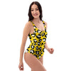 Yellow Leopard One Piece Swimsuite-grizzshop