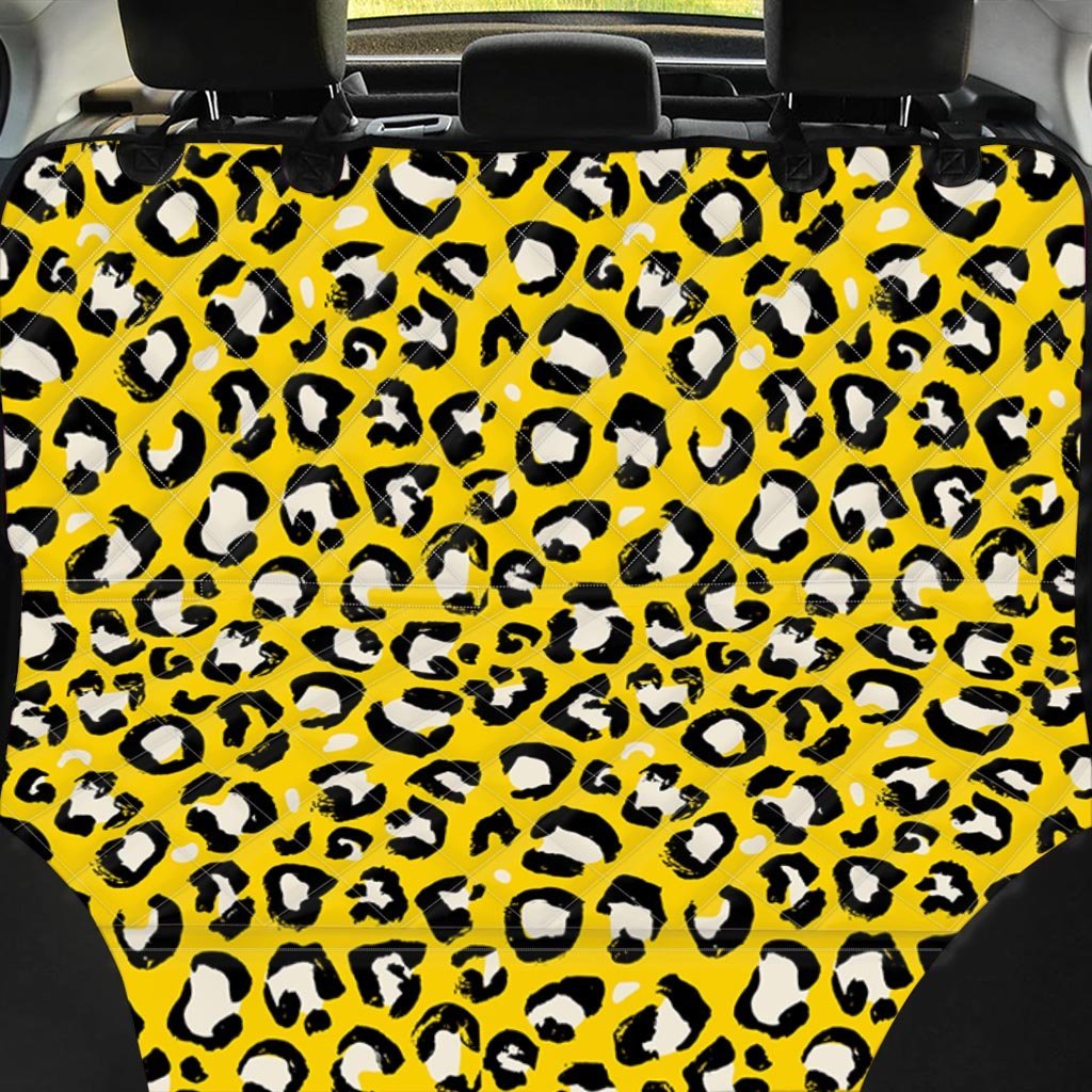 Yellow Leopard Pet Car Seat Cover-grizzshop