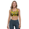 Yellow Leopard Sports Bra-grizzshop