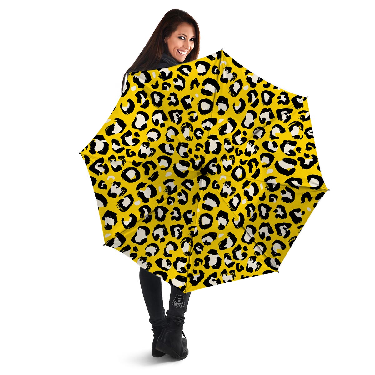 Yellow Leopard Umbrella-grizzshop