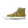 Yellow Leopard Women's High Top Shoes-grizzshop