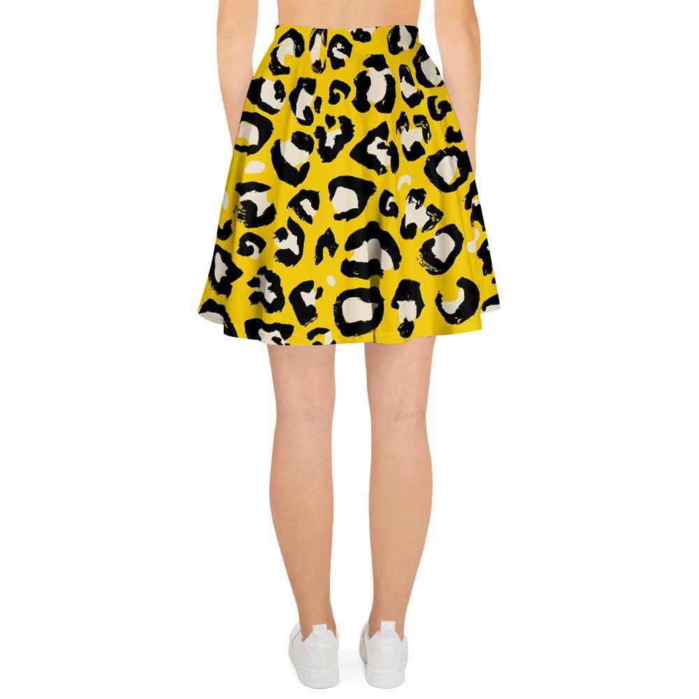 Yellow Leopard Women's Skirt-grizzshop