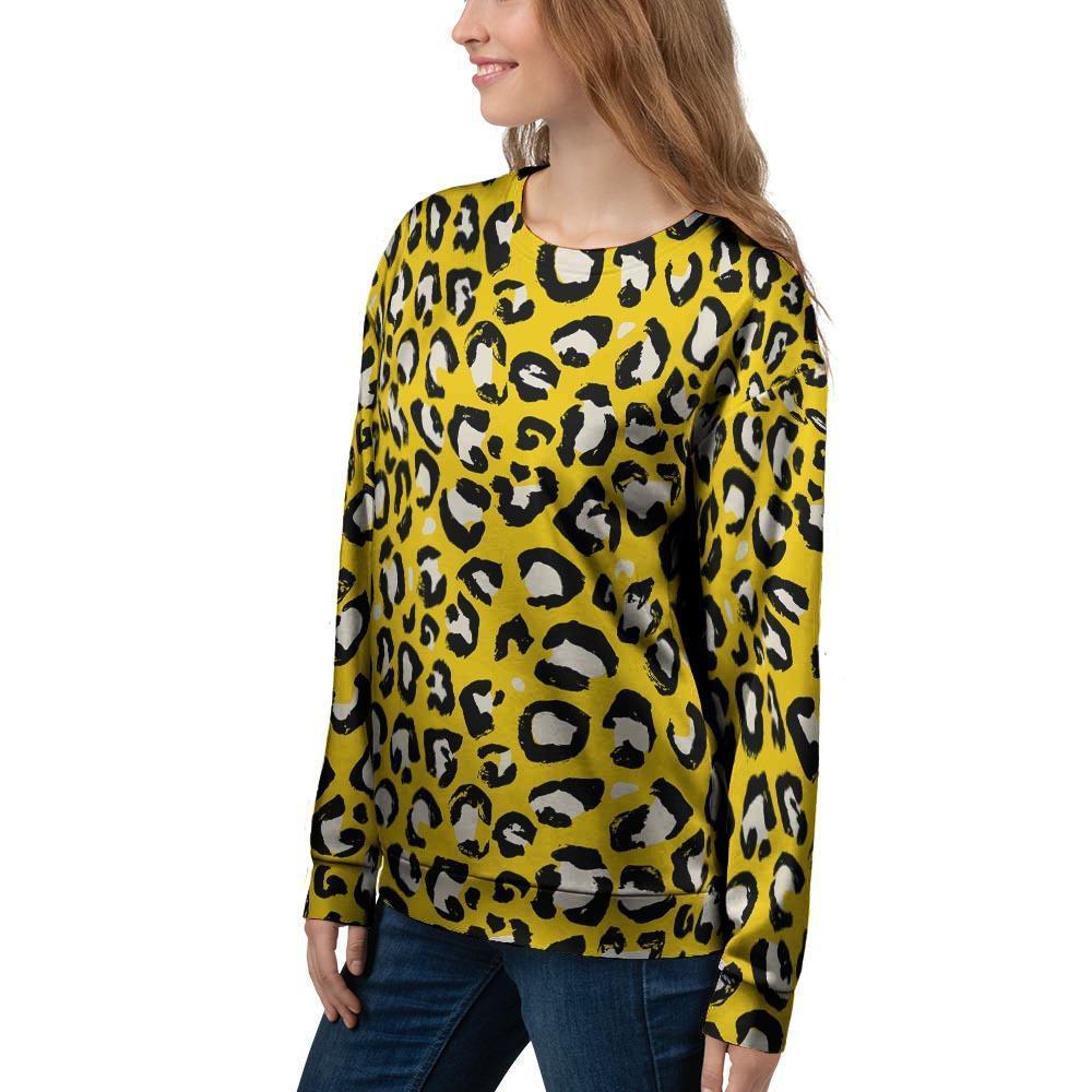 Yellow Leopard Women's Sweatshirt-grizzshop