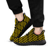 Yellow Lightning Spark Print Pattern Black Athletic Shoes-grizzshop