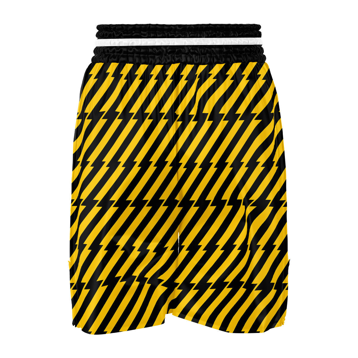 Yellow Lightning Spark Print Pattern Boxing Shorts-grizzshop