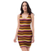 Yellow Mexican Baja Bodycon Dress-grizzshop