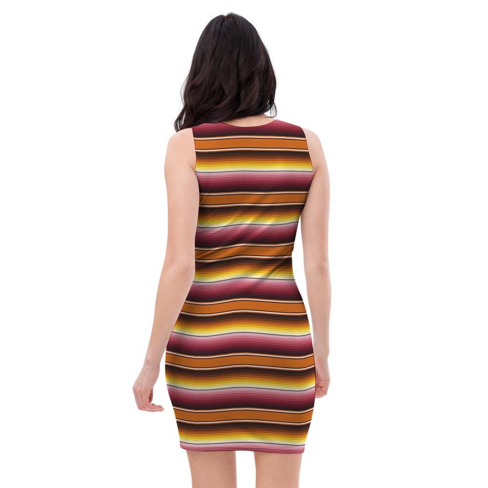 Yellow Mexican Baja Bodycon Dress-grizzshop