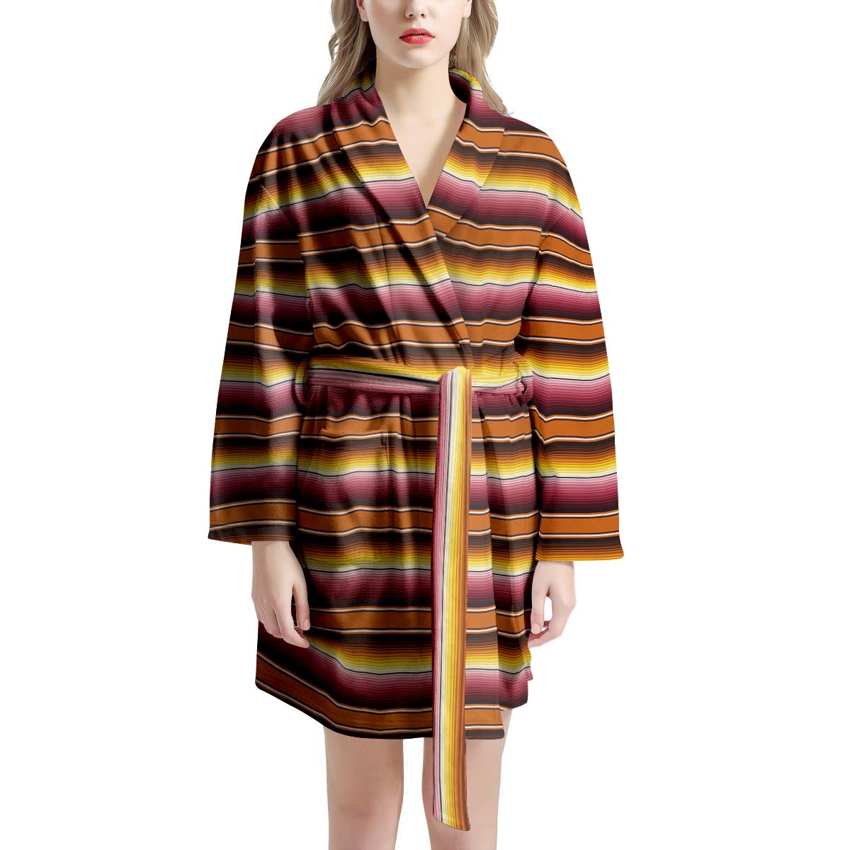 Yellow Mexican Baja Women's Robe-grizzshop
