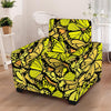 Yellow Monarch Butterfly Armchair Cover-grizzshop