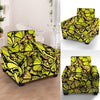 Yellow Monarch Butterfly Armchair Cover-grizzshop