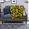 Yellow Monarch Butterfly Blanket-grizzshop