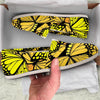 Yellow Monarch Butterfly Canvas Shoes-grizzshop