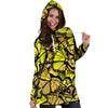 Yellow Monarch Butterfly Hoodie Dress-grizzshop