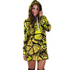 Yellow Monarch Butterfly Hoodie Dress-grizzshop