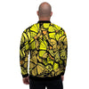 Yellow Monarch Butterfly Men's Bomber Jacket-grizzshop