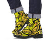 Yellow Monarch Butterfly Men's Boots-grizzshop