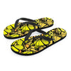 Yellow Monarch Butterfly Men's Flip Flops-grizzshop