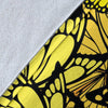 Yellow Monarch Butterfly Pattern Print Blanket-grizzshop