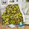 Yellow Monarch Butterfly Pattern Print Blanket-grizzshop