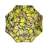 Yellow Monarch Butterfly Pattern Print Foldable Umbrella-grizzshop