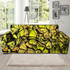 Yellow Monarch Butterfly Sofa Cover-grizzshop