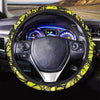 Yellow Monarch Butterfly Steering Wheel Cover-grizzshop