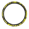Yellow Monarch Butterfly Steering Wheel Cover-grizzshop