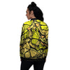 Yellow Monarch Butterfly Women's Bomber Jacket-grizzshop