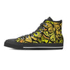 Yellow Monarch Butterfly Women's High Top Shoes-grizzshop