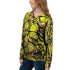 Yellow Monarch Butterfly Women's Sweatshirt-grizzshop