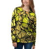 Yellow Monarch Butterfly Women's Sweatshirt-grizzshop