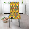 Yellow Mondrian Pattern Print Chair Cover-grizzshop