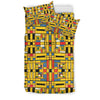 Yellow Mondrian Pattern Print Duvet Cover Bedding Set-grizzshop