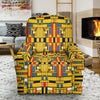 Yellow Mondrian Pattern Print Recliner Cover-grizzshop