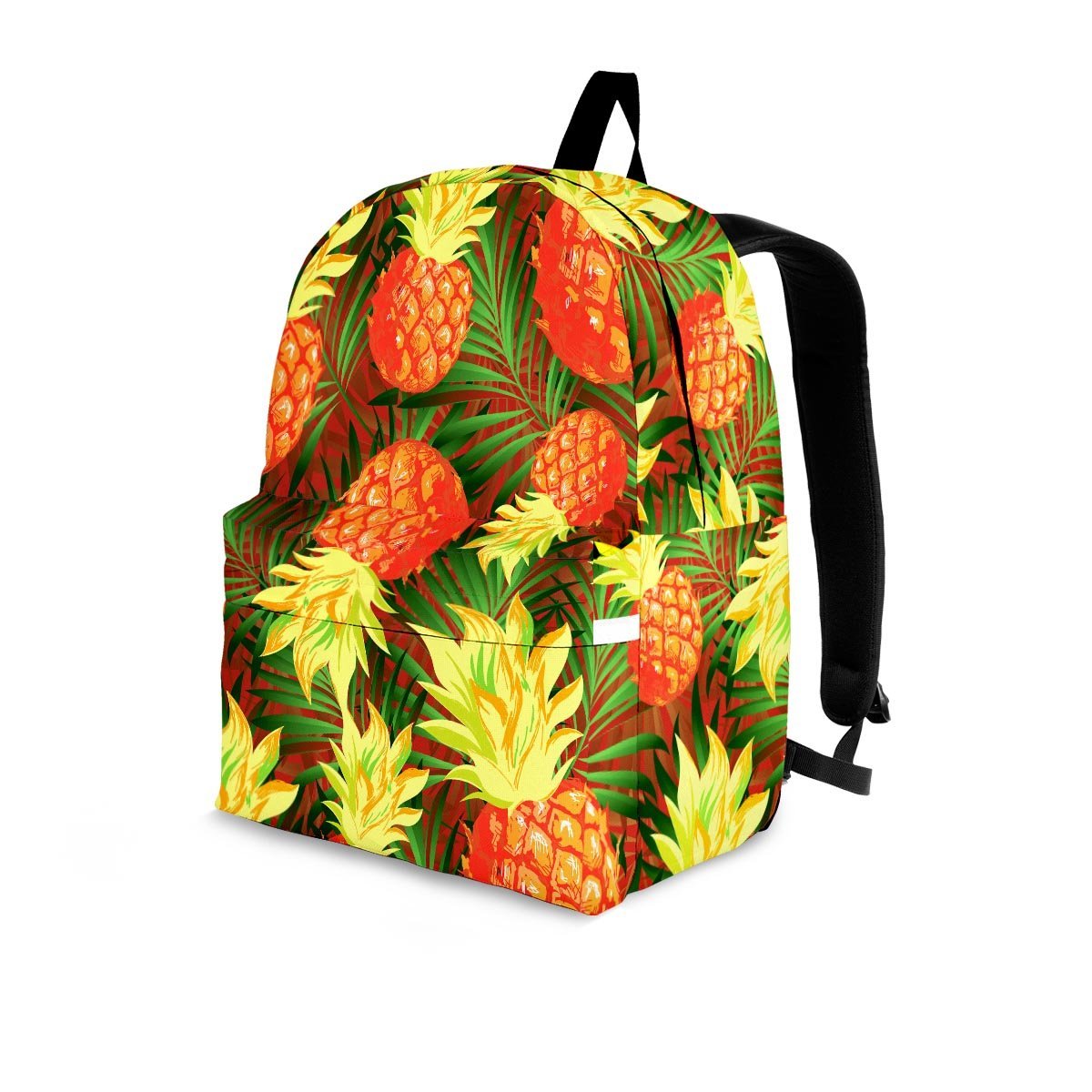 Yellow Neon Pineapple Hawaiian Print Backpack-grizzshop