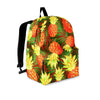 Yellow Neon Pineapple Hawaiian Print Backpack-grizzshop