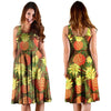 Yellow Neon Pineapple Hawaiian Print Dress-grizzshop
