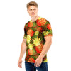 Yellow Neon Pineapple Hawaiian Print Men T Shirt-grizzshop