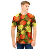 Yellow Neon Pineapple Hawaiian Print Men T Shirt-grizzshop