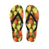 Yellow Neon Pineapple Hawaiian Print Men's Flip Flops-grizzshop