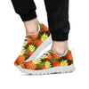 Yellow Neon Pineapple Hawaiian Print Men's Sneakers-grizzshop