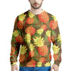 Yellow Neon Pineapple Hawaiian Print Men's Sweatshirt-grizzshop