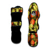 Yellow Neon Pineapple Hawaiian Print Muay Thai Shin Guard-grizzshop